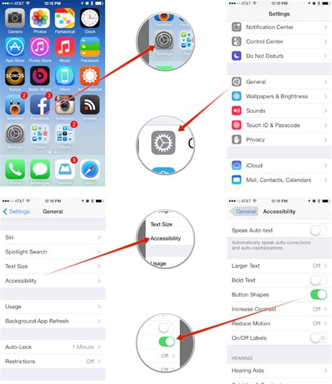 How to allow button shapes on iOS 7.1 | Gadget News