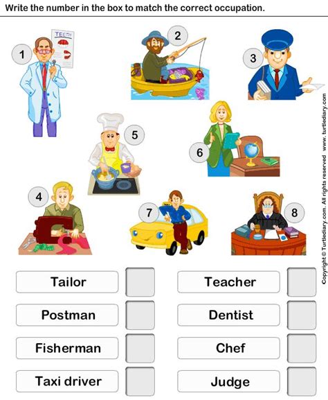 Identificar el empleo | English worksheets for kids, Learning english for kids, Kindergarten ...