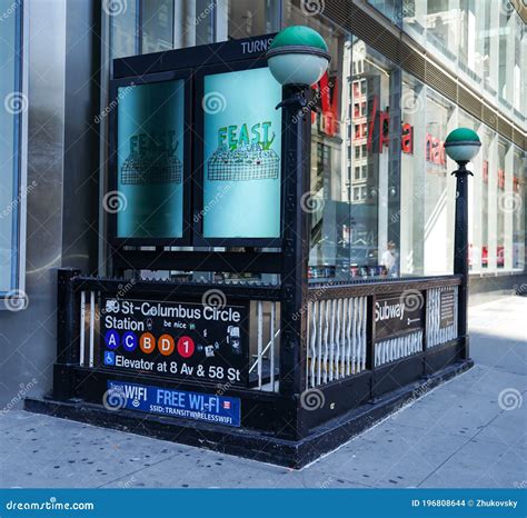 59 Street - Columbus Circle Subway Station Entrance in Midtown ...