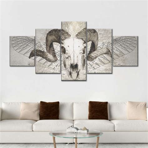 Ram Skull Wall Art | Digital Art