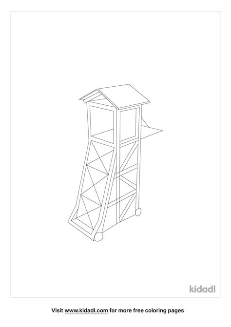 Free Siege Tower Coloring Page | Coloring Page Printables | Kidadl