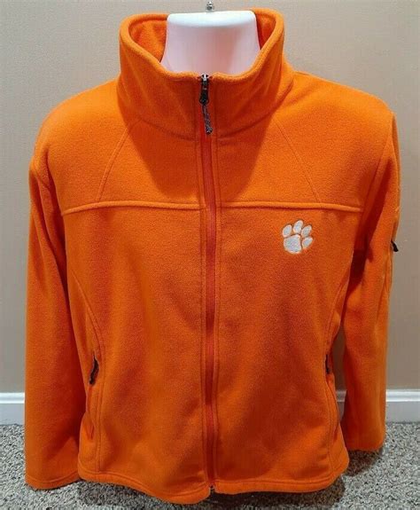 Clemson Tigers Columbia Full Zip Orange Fleece Jacket NCAA Football ...