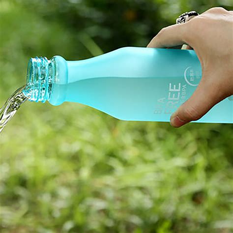 550ml Bottle Plastic Cup Transparent Matte Portable Not Easy To Break Water Cup Outdoor Sports ...