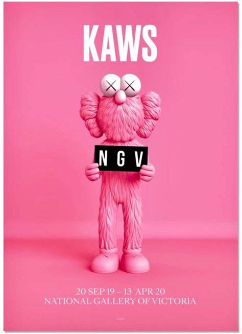 KAWS - KAWS x NGV BFF Poster (Pink) for Sale | Artspace