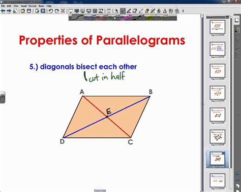 Properties of Parallelograms | Teaching geometry, Geometry lessons ...