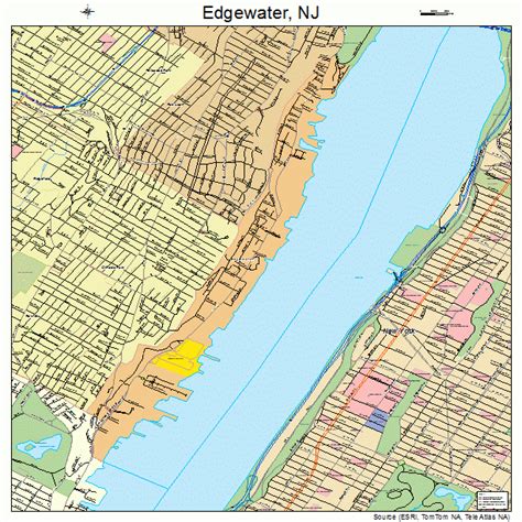 Edgewater New Jersey Street Map 3420020