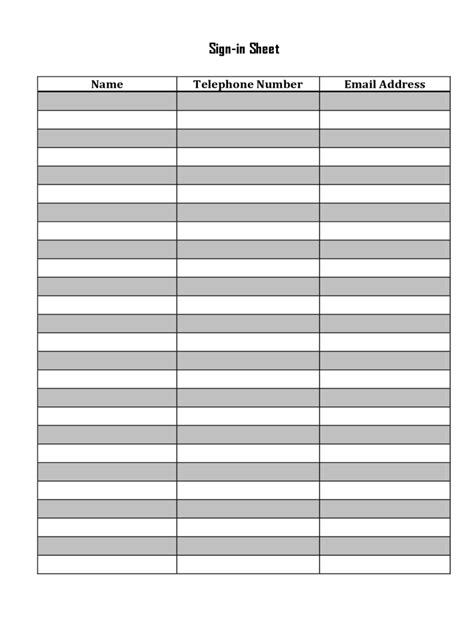 Sign In Sheet - 5 Free Templates in PDF, Word, Excel Download