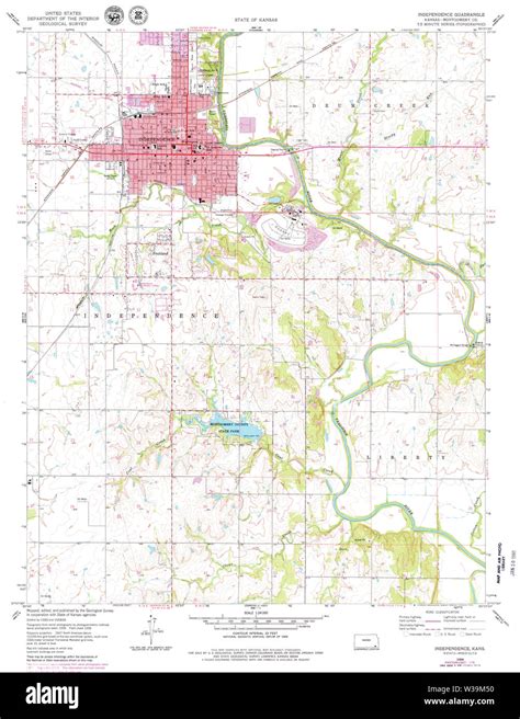 Independence kansas map Cut Out Stock Images & Pictures - Alamy