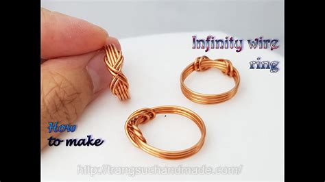 Infinity wire rings - How to make jewelry from copper wire 543 - YouTube