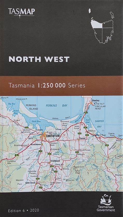 Tasmania North West 250K Map Tasmap