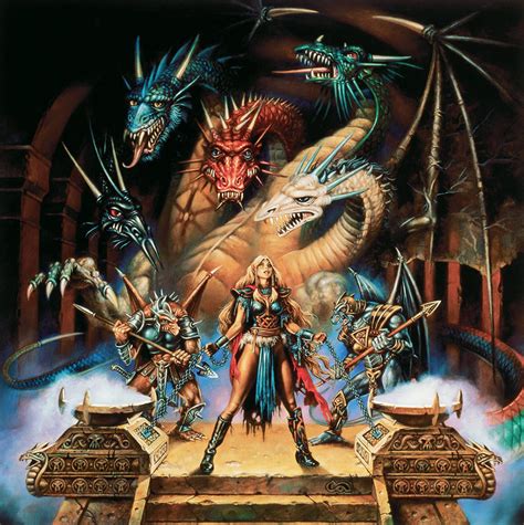 Clyde Caldwell Signed Dragonlance Canvas Giclée Art Print ~ Dragons of ...