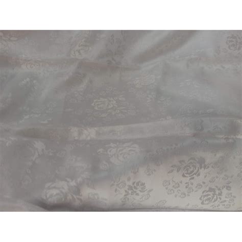 Jual Kain Semi sutera sutra Doff warna putih jacquard lebar 115 cm ...