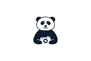 panda with camera photography logo | Creative Market