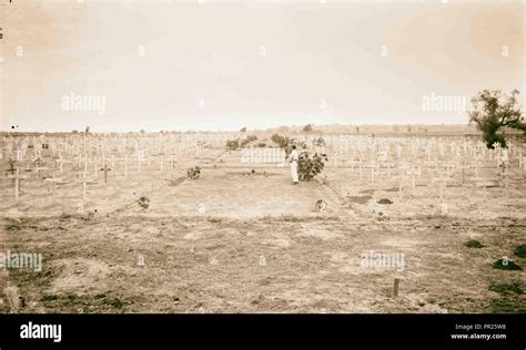 War cemetery in Palestine (probably Gaza). 1917, Gaza Strip Stock Photo ...