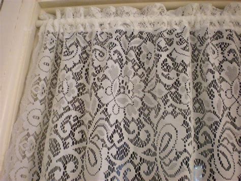 Victorian Lace Curtain White Lacy Door Panel Window