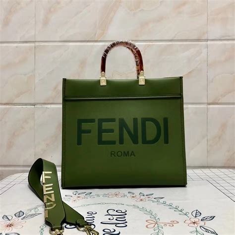 Buy FENDI Roma Sunshine Green Tote Bag - Online