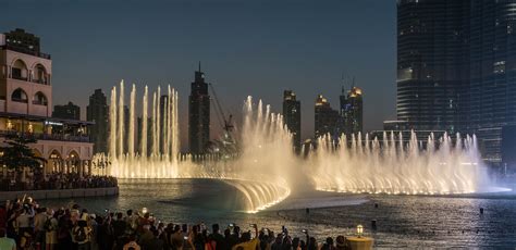 The Dubai Fountain (Burj Khalifa Fountain) Show Timings - Travel Around ...