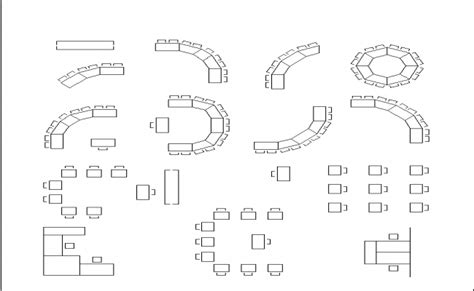 School and classroom furniture cad blocks