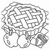 Pie Coloring Page sketch template