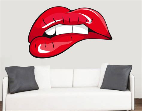 Pop Art Lips Wall Art Vinyl Stickers Retro Vintage Andy Warhol Style T – Stickers On Your Wall