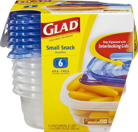 Amazon.com: Glad GladWare Small Snack, 9 oz,. 6 Count, (Pack of 3 ...