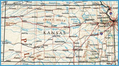 Map Of Lawrence Kansas - TravelsFinders.Com