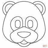 Panda Face Coloring Pages sketch template