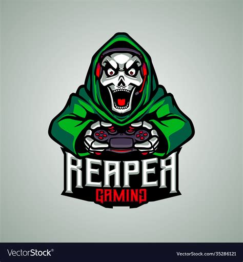 Reaper gaming mascot logo Royalty Free Vector Image