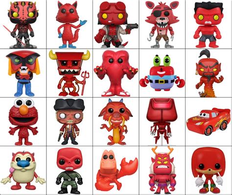 Red Characters by Funko Pop! Figure Quiz - By rychu_supadude