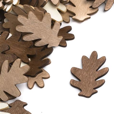 Stained Wood Oak Leaf Cutouts - All Wood Cutouts - Wood Crafts - Craft Supplies - Factory Direct ...