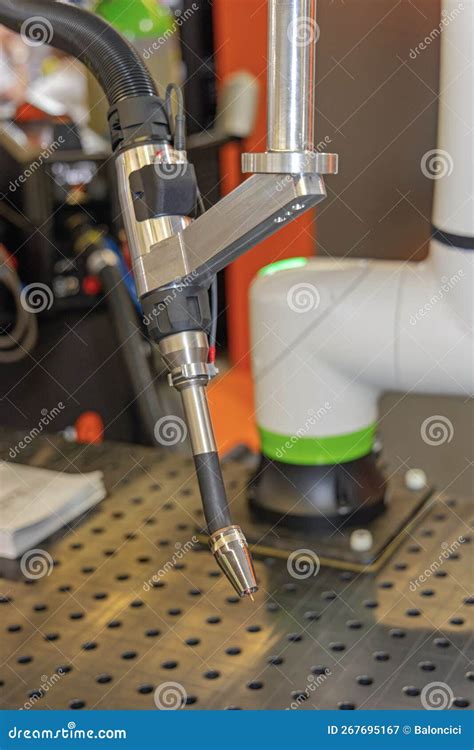 Welding Robotic Arm stock image. Image of industrial - 267695167