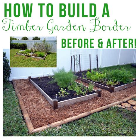 How to Build a Timber Garden Border + Vegetable Garden Tips from ...