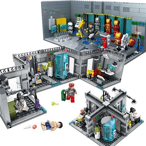 Aliexpress.com : Buy Compatible legoed Tony Stark's Iron Man Dream Lab cave Marvel superheros ...