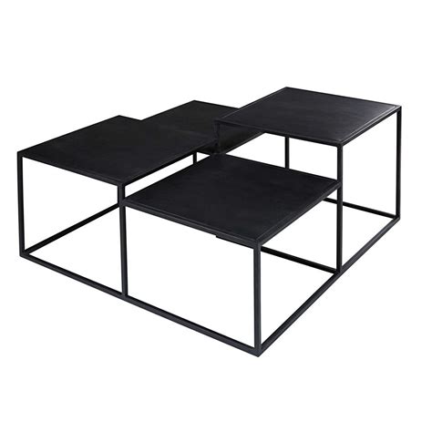 Table basse 4 plateaux en métal noir | Maisons du Monde in 2021 | Metal coffee table, Coffee ...