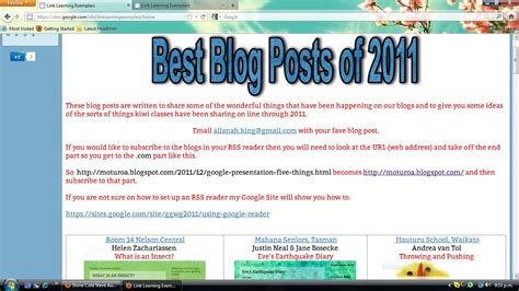 At the Teacher's Desk: Examples of Blogging from New Zealand