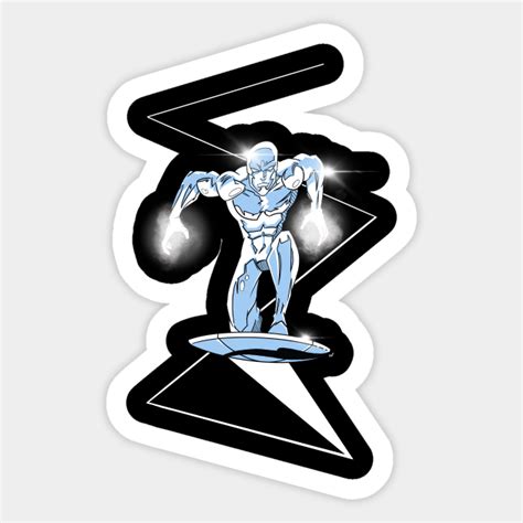 Silver Surfer cosmic power - Silver Surfer Powers - Sticker | TeePublic