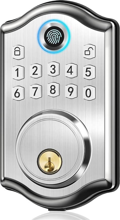 Gthunder Fingerprint Keyless Entry Door Lock with Keypad - Smart Deadbolt Lock for Front Door ...