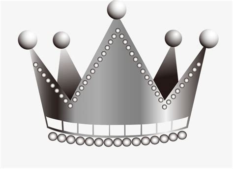 Vector Cartoon Silver Crown PNG Images, Cartoon, Pattern, Silver PNG ...