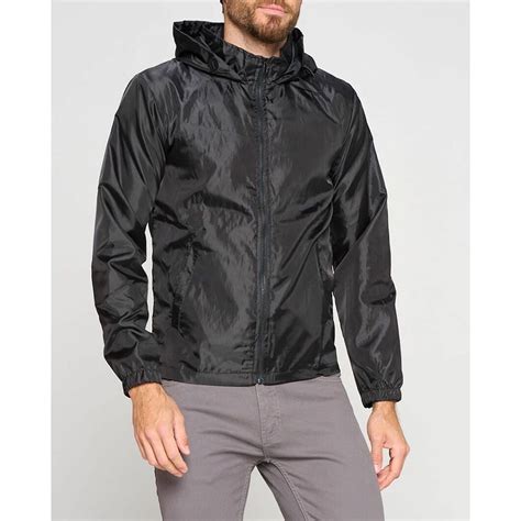 Men's Water Resistant Windbreaker Zip Up Hooded Lightweight Casual Rain ...