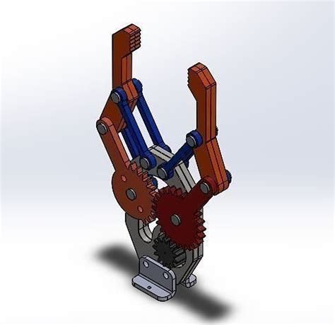 Gripper gear mechanism 3D model 3D printable | CGTrader