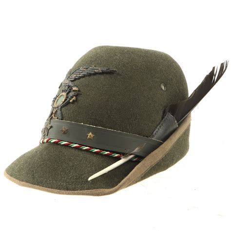 Original WWII Royal Italian Army Alpine Division Alpini Felt Cap with ...