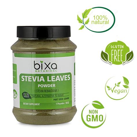 Stevia Leaf Powder (Stevia Rebaudiana) - Unprocessed Stevia Sugar | Helps to Control Blood Sugar ...