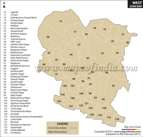 Bangalore West Zone Map