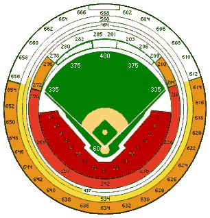 Seating diagram for Three Rivers Stadium