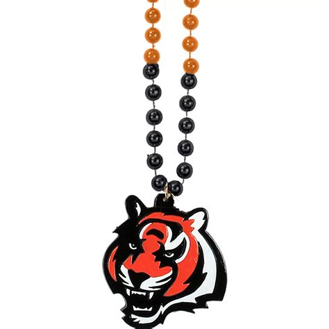 Cincinnati Bengals Pendant Bead Necklace 36in | Party City