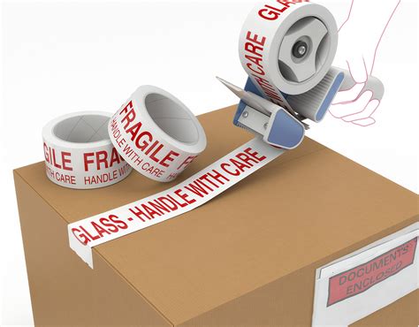 Polypropylene Printed Tape Caution Red On White 48mm X 66m Pack 36 - Springfield Business ...