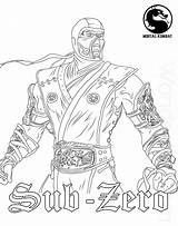 Sub Zero Mortal Kombat 2 Coloring  Play Free Game Online sketch template