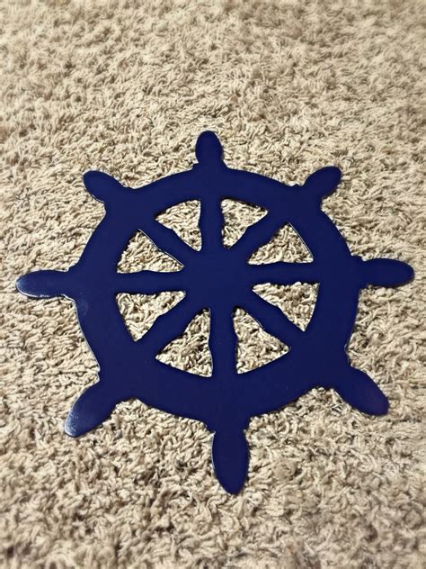 Nautical Boat Steering Wheel Ocean Blue Nursery bedroom