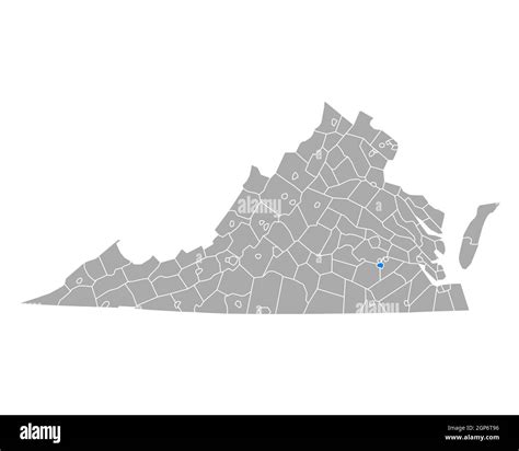 Map of Petersburg in Virginia Stock Photo - Alamy