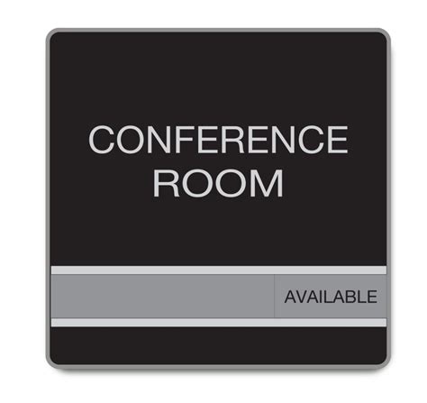 Slider Signs for Conference Rooms, Silver, Red & Green - NapNameplates